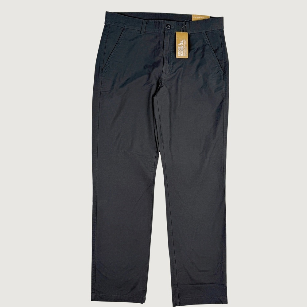 Eddie Bauer Getaway Flex Twill 2.0 Chino‎ Pant Size 33x32 Mens Carbon Grey NEW